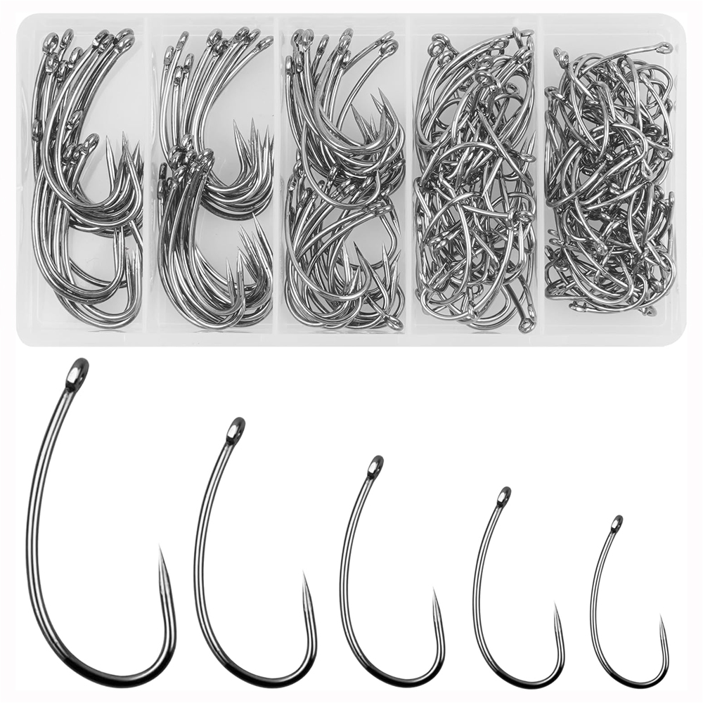 Fishing Hook Circle - 180 Stuks Weerhaken Vishaken Kit Karper
