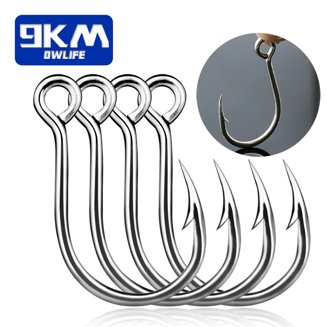 Fishing Hook Offset - 9KM Vishaken 25 Stuks Jig Haak
