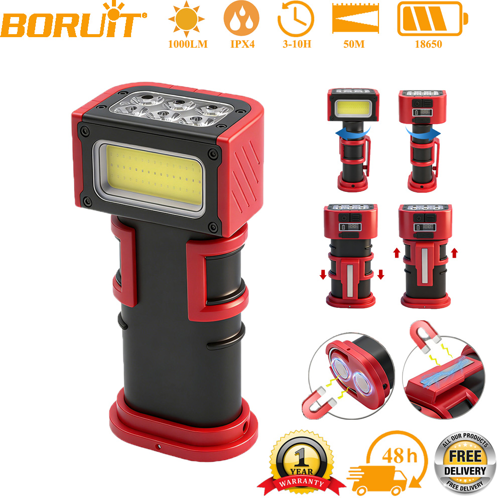 BORUiT COB LED-werklamp 1000LM - Fishing Hook recensie en prijs