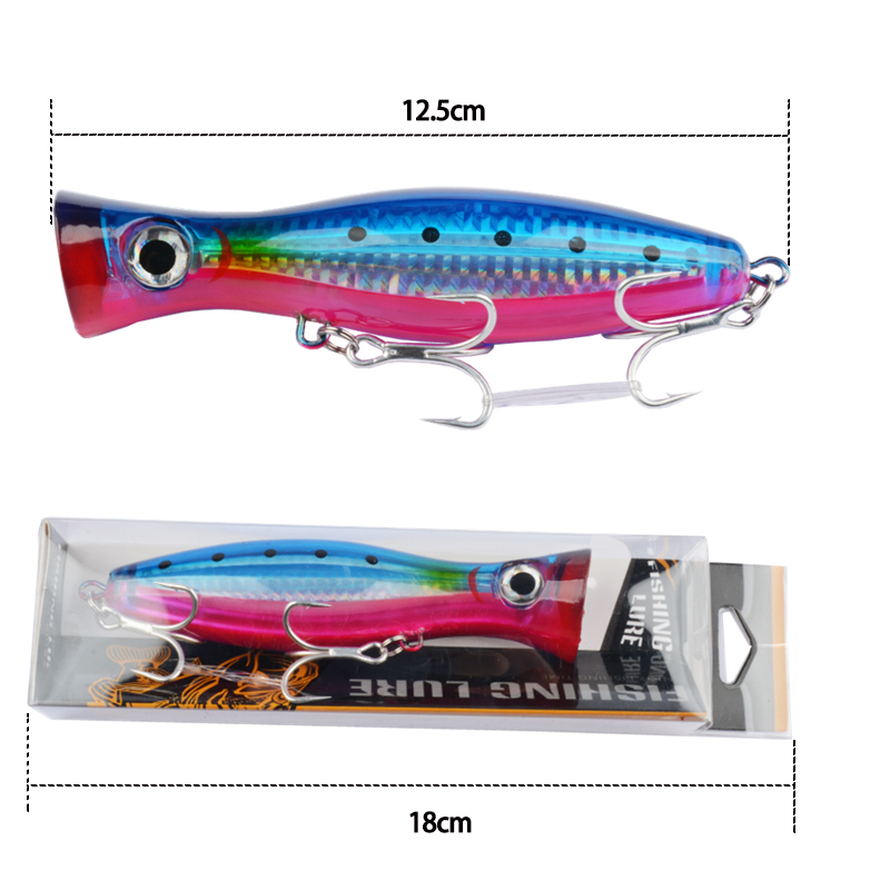 1pc 43g Grote Popper Drijvende - Fishing Hook Size recensie en prijs